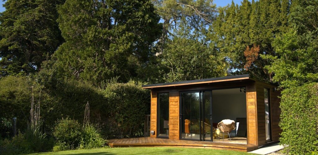 Aybel Spaces Garden Room on a property surrounded by trees